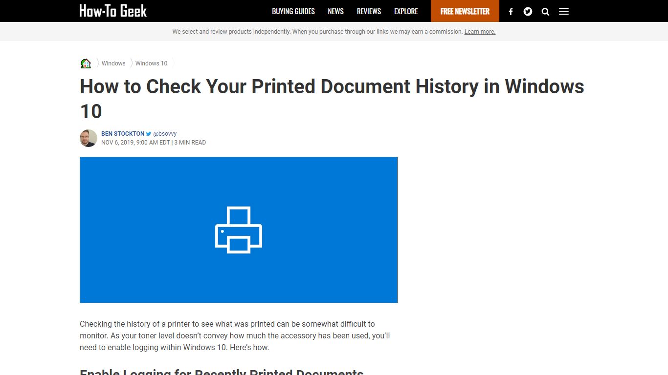 How to Check Your Printed Document History in Windows 10