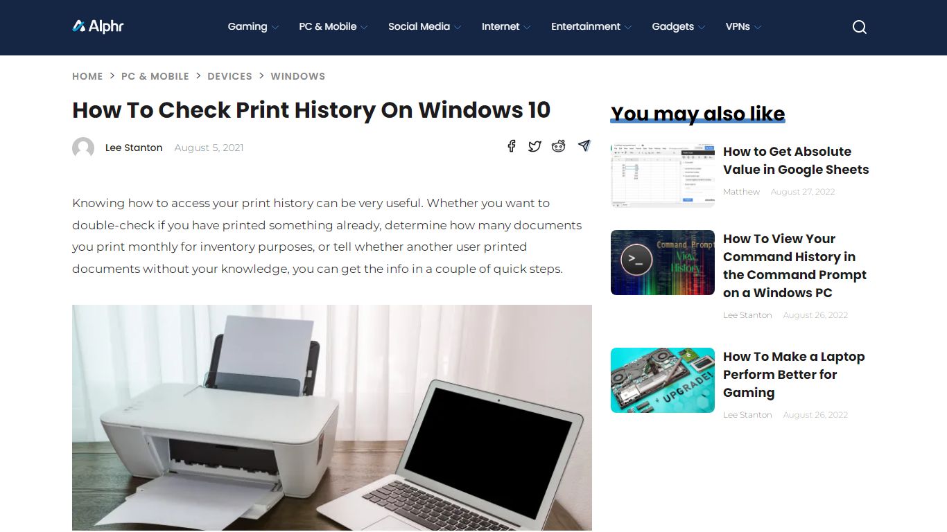 How to Check Print History on Windows 10 - Alphr