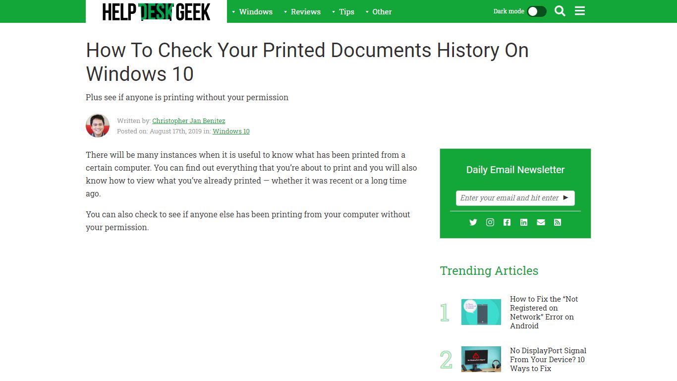 How To Check Your Printed Documents History On Windows 10 - Help Desk Geek
